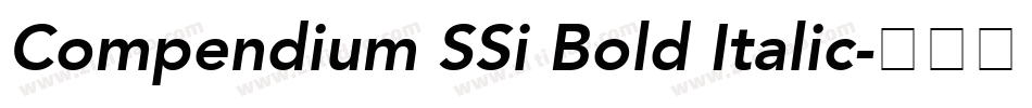 Compendium SSi Bold Italic字体转换